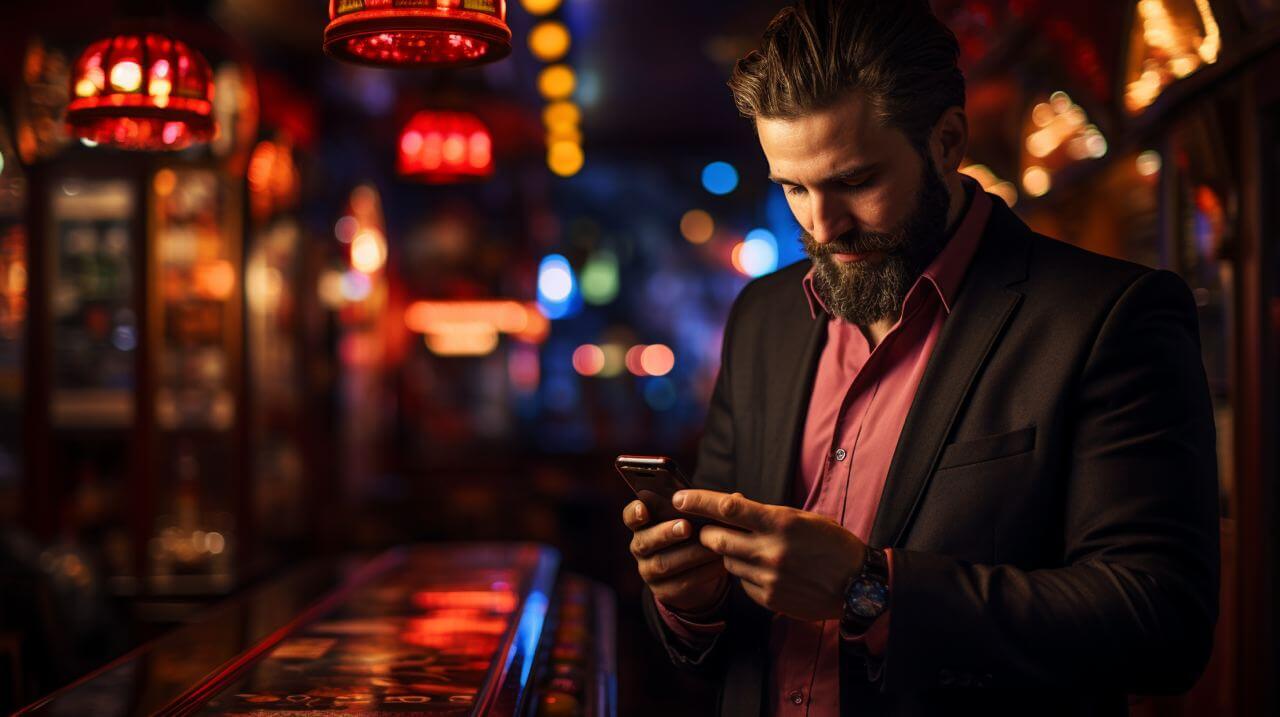 Un uomo gioca alle slot più giocate online